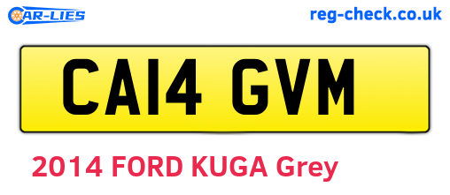 CA14GVM are the vehicle registration plates.