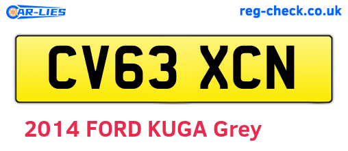 CV63XCN are the vehicle registration plates.