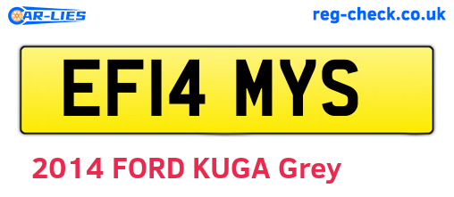 EF14MYS are the vehicle registration plates.