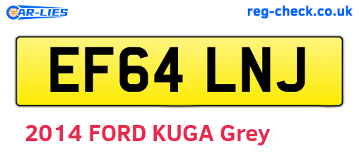 EF64LNJ are the vehicle registration plates.