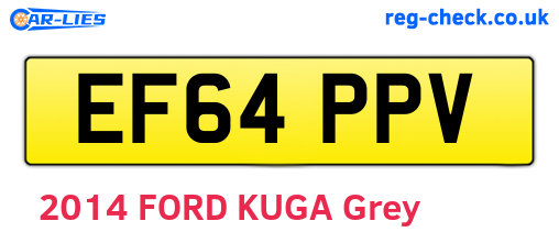 EF64PPV are the vehicle registration plates.