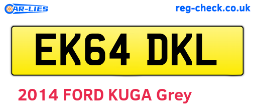 EK64DKL are the vehicle registration plates.