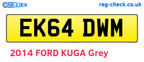 EK64DWM are the vehicle registration plates.