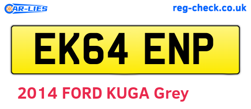 EK64ENP are the vehicle registration plates.