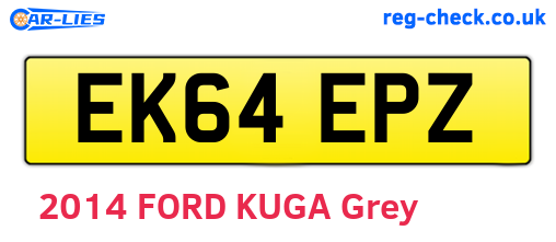EK64EPZ are the vehicle registration plates.