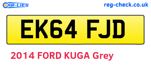 EK64FJD are the vehicle registration plates.