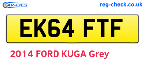 EK64FTF are the vehicle registration plates.