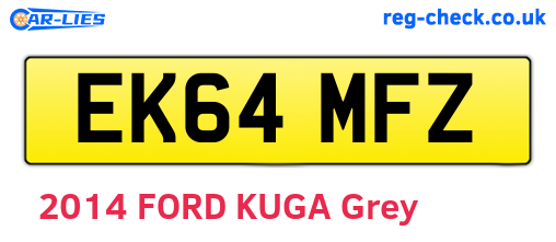 EK64MFZ are the vehicle registration plates.