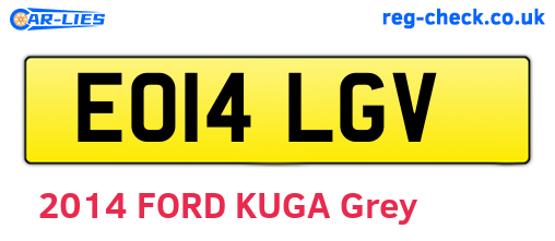 EO14LGV are the vehicle registration plates.
