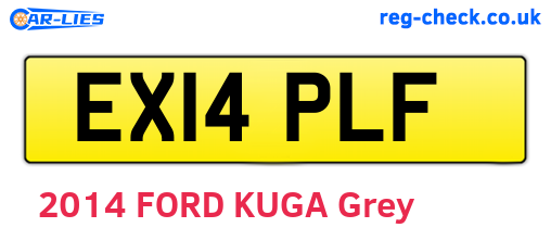 EX14PLF are the vehicle registration plates.