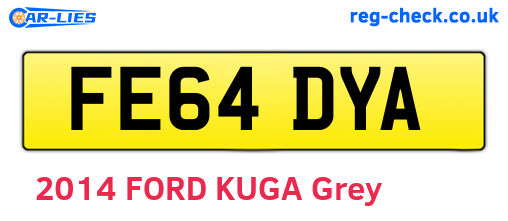 FE64DYA are the vehicle registration plates.