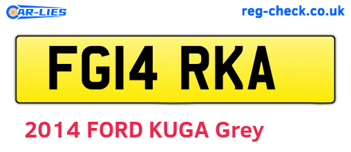 FG14RKA are the vehicle registration plates.