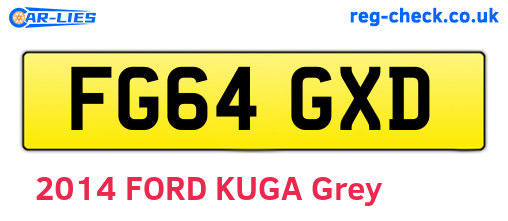 FG64GXD are the vehicle registration plates.