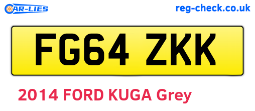 FG64ZKK are the vehicle registration plates.