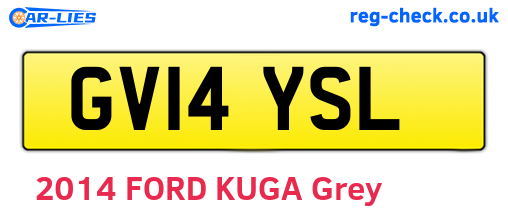 GV14YSL are the vehicle registration plates.