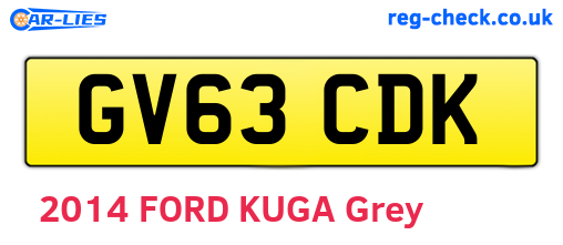 GV63CDK are the vehicle registration plates.