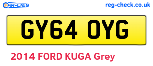 GY64OYG are the vehicle registration plates.