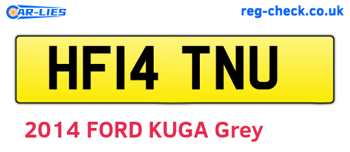 HF14TNU are the vehicle registration plates.