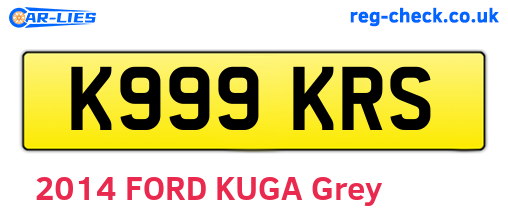 K999KRS are the vehicle registration plates.