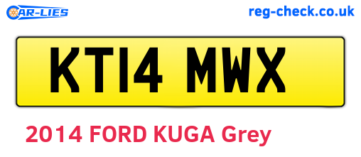 KT14MWX are the vehicle registration plates.
