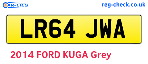 LR64JWA are the vehicle registration plates.