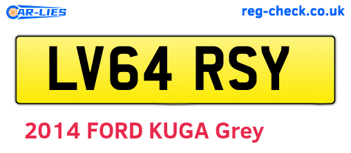 LV64RSY are the vehicle registration plates.