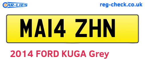MA14ZHN are the vehicle registration plates.