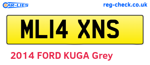 ML14XNS are the vehicle registration plates.