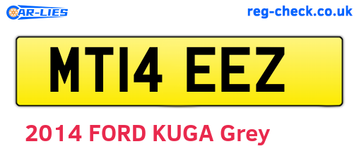 MT14EEZ are the vehicle registration plates.