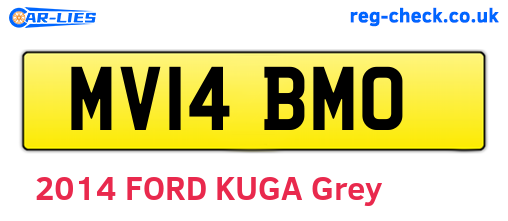 MV14BMO are the vehicle registration plates.