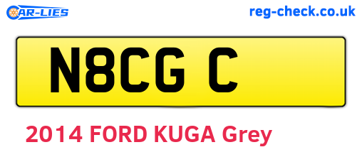 N8CGC are the vehicle registration plates.