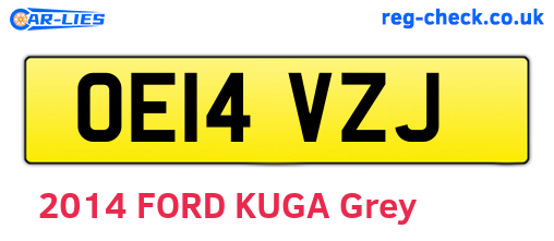 OE14VZJ are the vehicle registration plates.