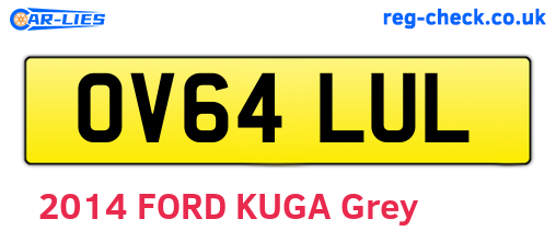OV64LUL are the vehicle registration plates.