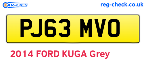 PJ63MVO are the vehicle registration plates.