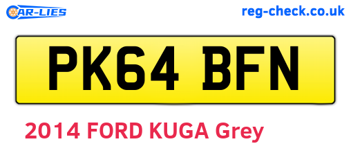 PK64BFN are the vehicle registration plates.