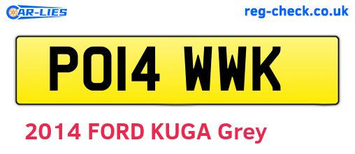 PO14WWK are the vehicle registration plates.