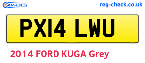 PX14LWU are the vehicle registration plates.