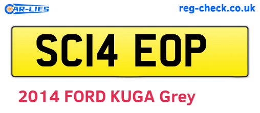 SC14EOP are the vehicle registration plates.