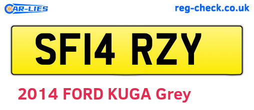 SF14RZY are the vehicle registration plates.