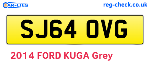 SJ64OVG are the vehicle registration plates.