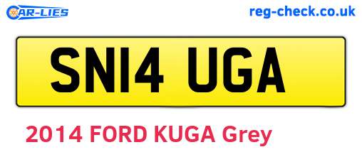SN14UGA are the vehicle registration plates.
