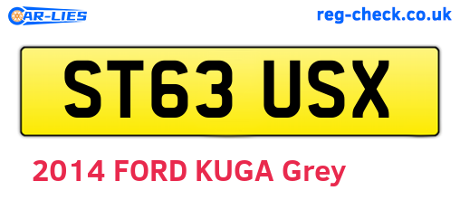 ST63USX are the vehicle registration plates.