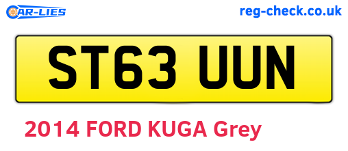 ST63UUN are the vehicle registration plates.
