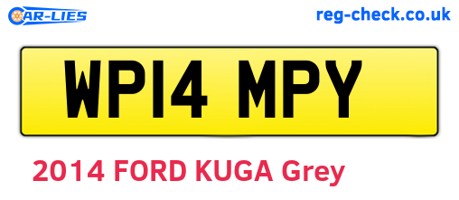 WP14MPY are the vehicle registration plates.