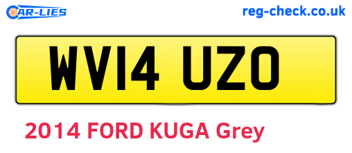 WV14UZO are the vehicle registration plates.