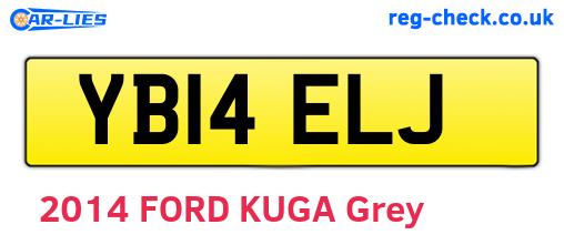 YB14ELJ are the vehicle registration plates.