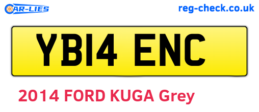 YB14ENC are the vehicle registration plates.