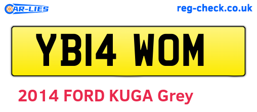 YB14WOM are the vehicle registration plates.