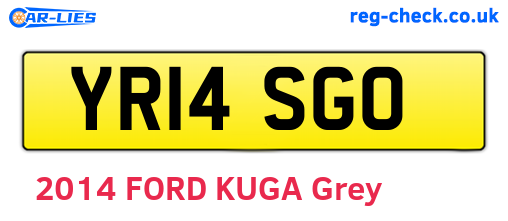 YR14SGO are the vehicle registration plates.