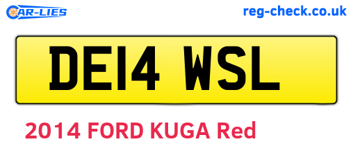 DE14WSL are the vehicle registration plates.